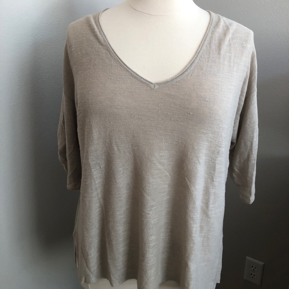 Taupe linen sweater